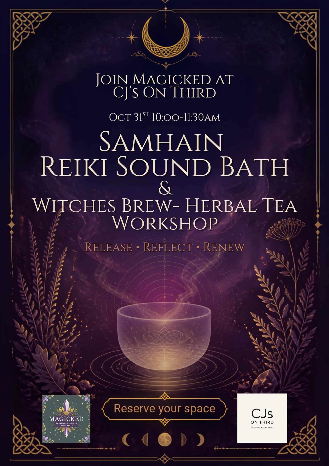 Organizer promotional image for Samhain Sound Bath & Witches Brew Workshop
